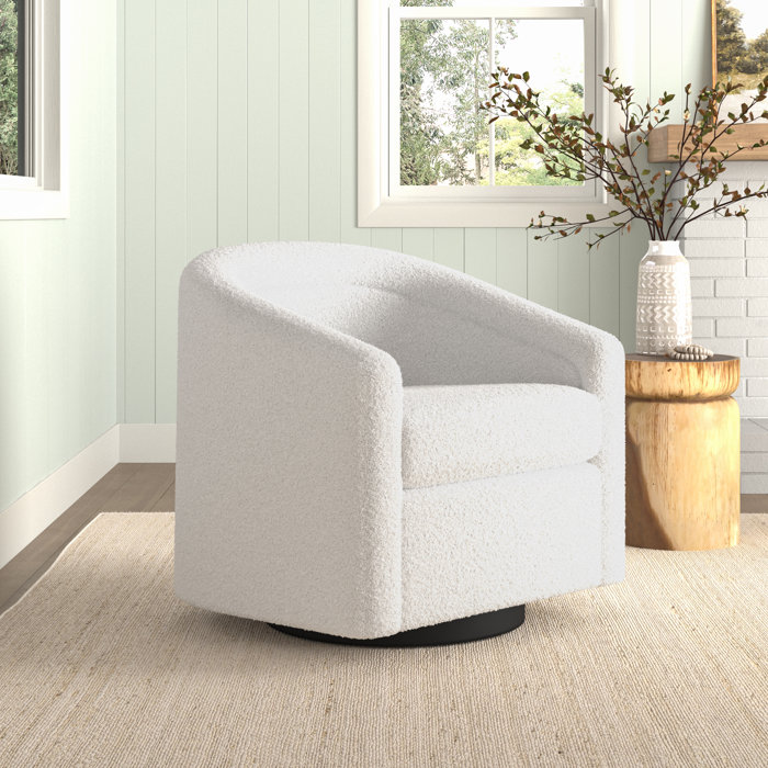 Sand & Stable Kiersten Upholstered Swivel Barrel Chair & Reviews Wayfair